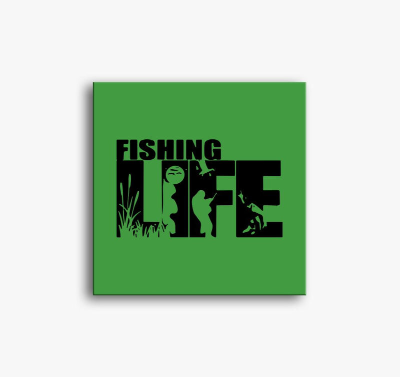 Fishing life feliratú vászonkép