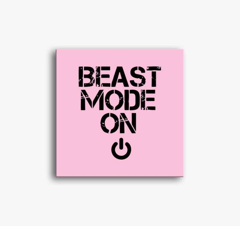 Beast mode on feliratú vászonkép