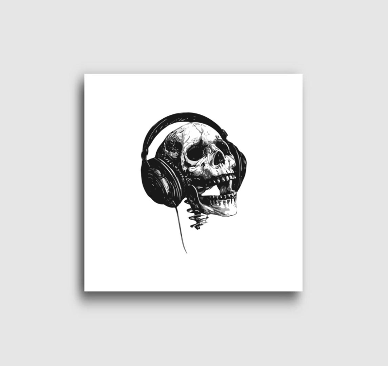Skull music headset vászonkép