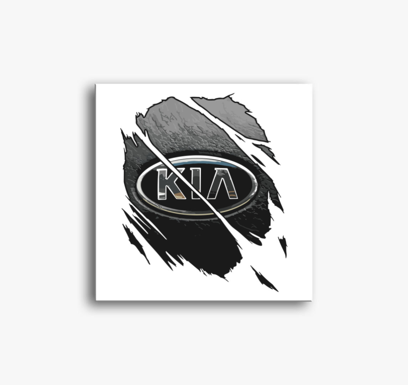 Repedezett régi Kia vászonkép