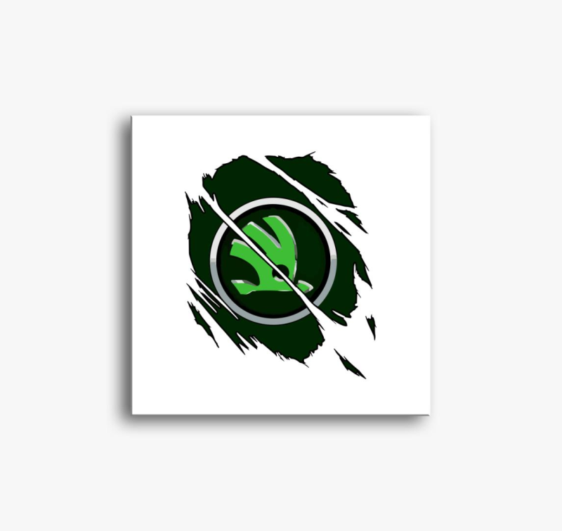 Repedezett Skoda vászonkép