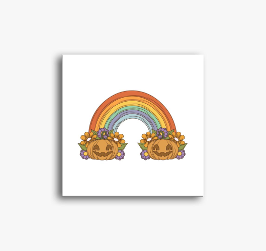 Szivárványos Tökök vászonkép...