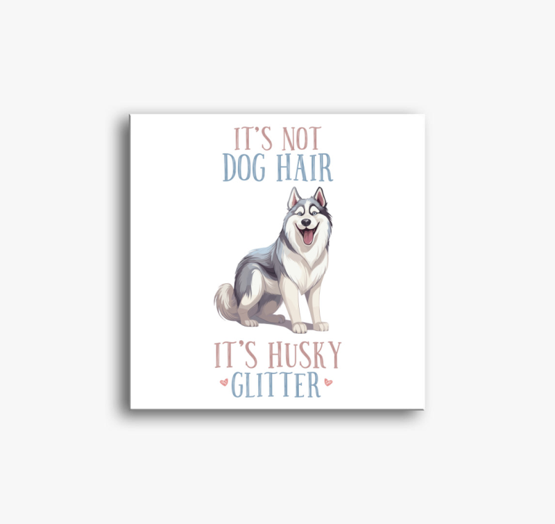 Husky glitter vászonkép