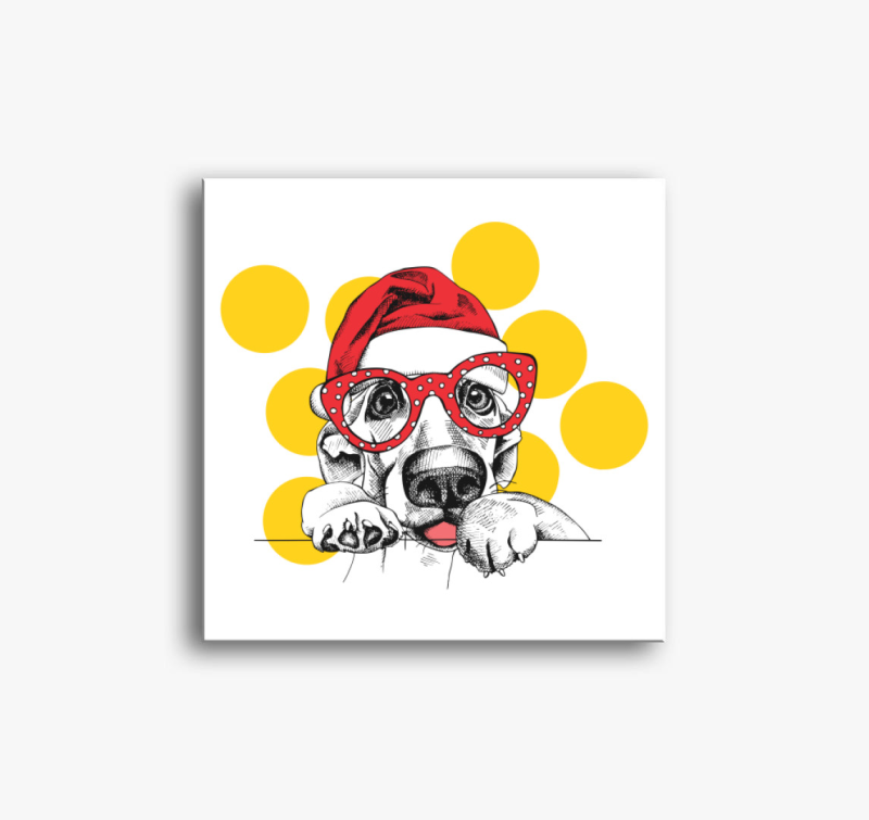 Santa dog vászonkép