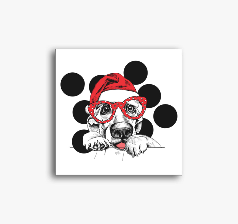 Mikulás retriever vászonkép