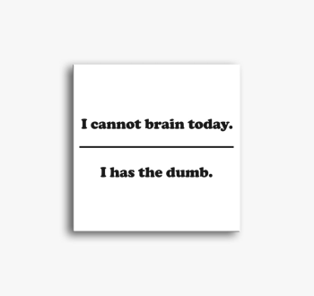 I cannot brain vászo