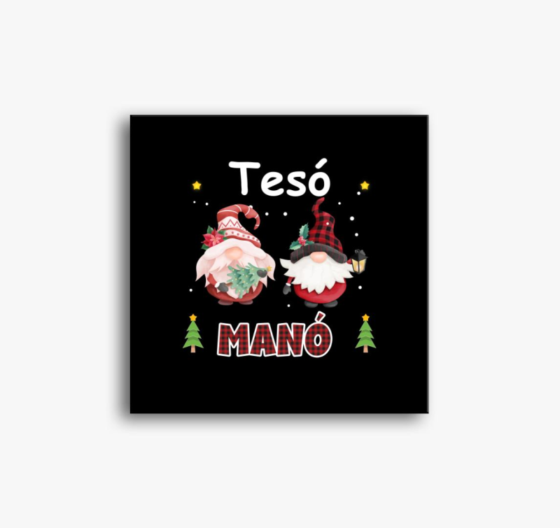 Tesó karácsonyi manó vászonkép