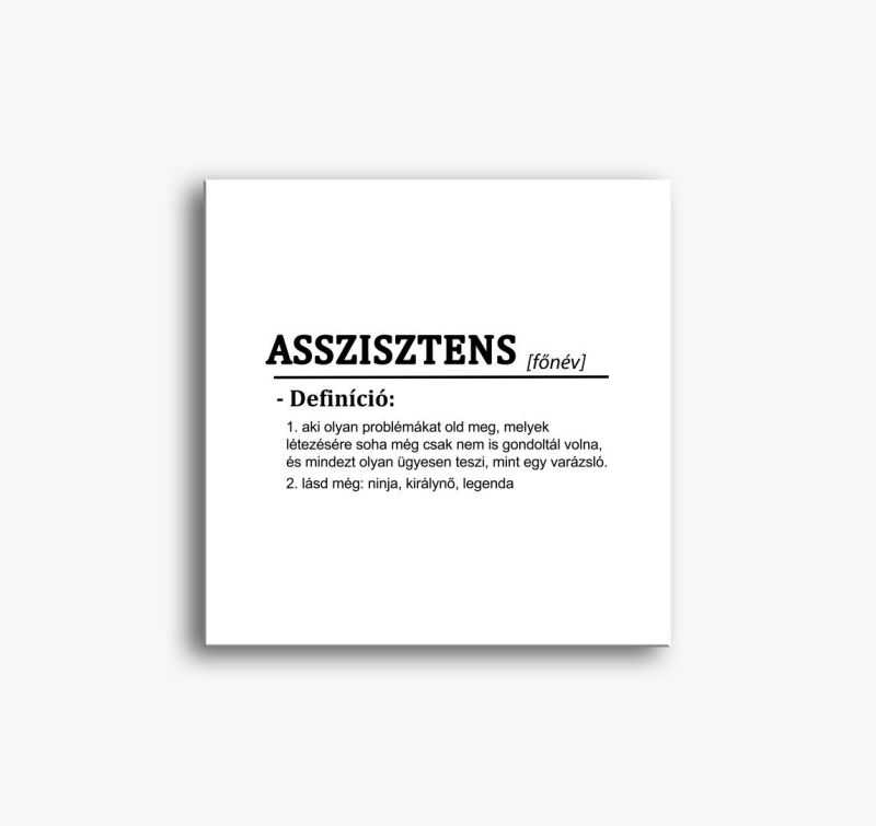 Asszisztens vászonkép