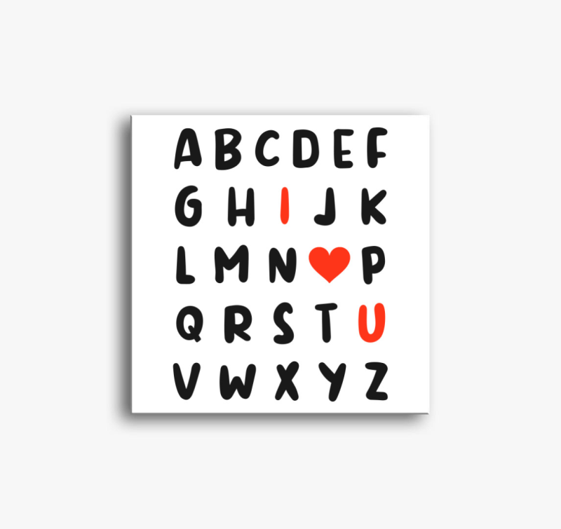Szerelem ABC vászonkép