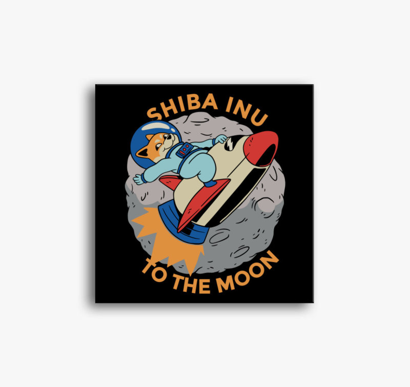 Shiba inut a holdra vászonkép