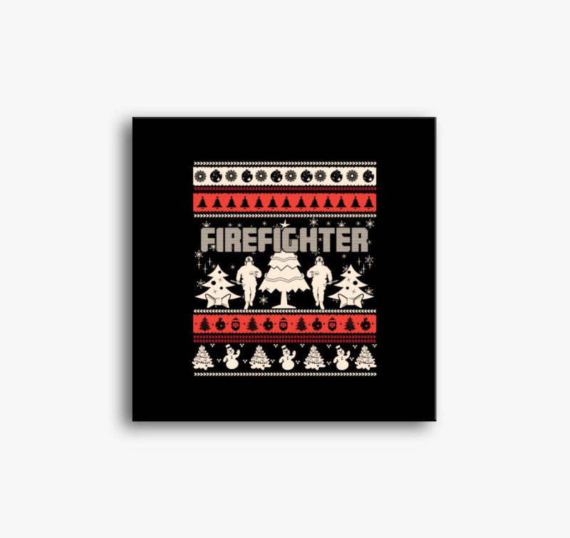 Tűzoltó karácsony vászonkép