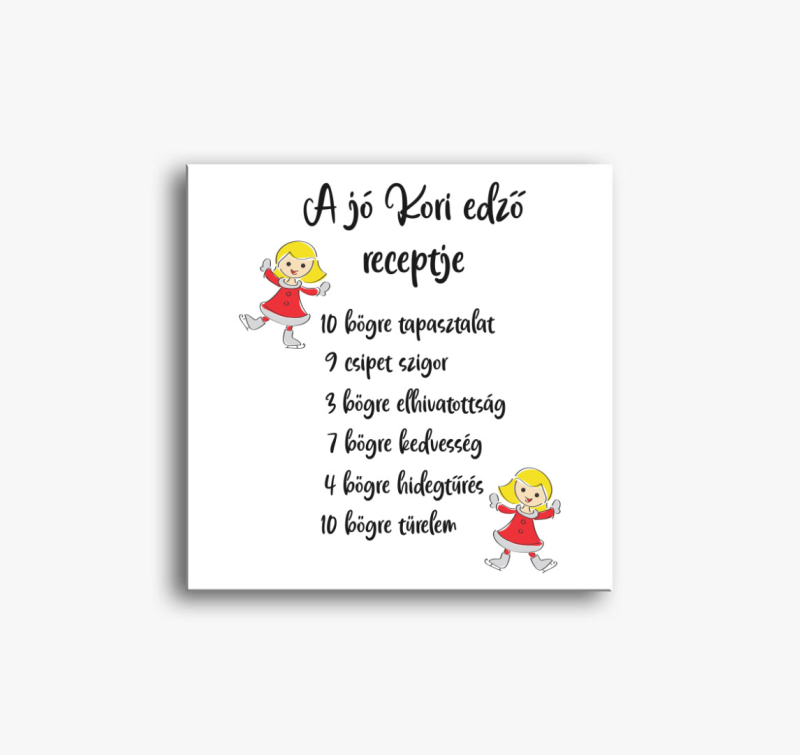 Kori edző vászonkép