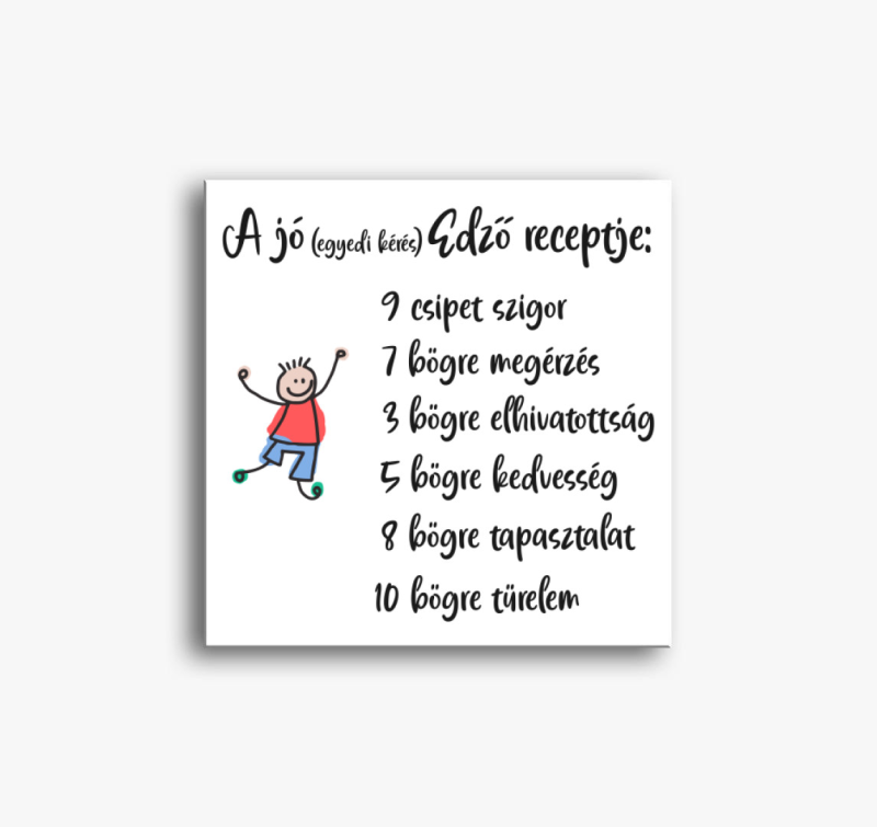 Fiús edző vászonkép