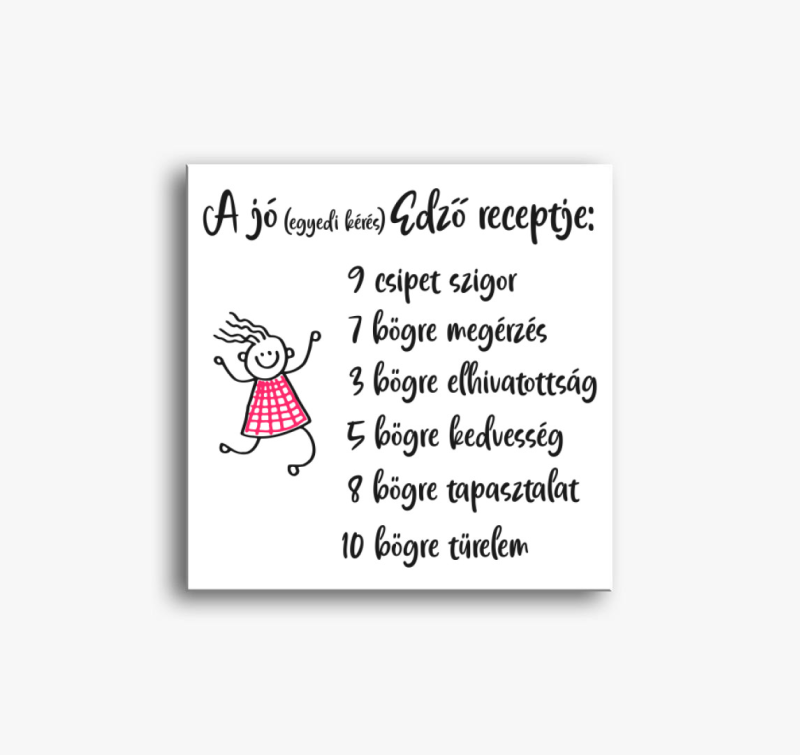 Lányos edző vászonkép