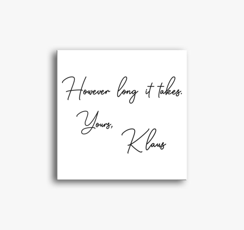 Klaus levele vászonkép