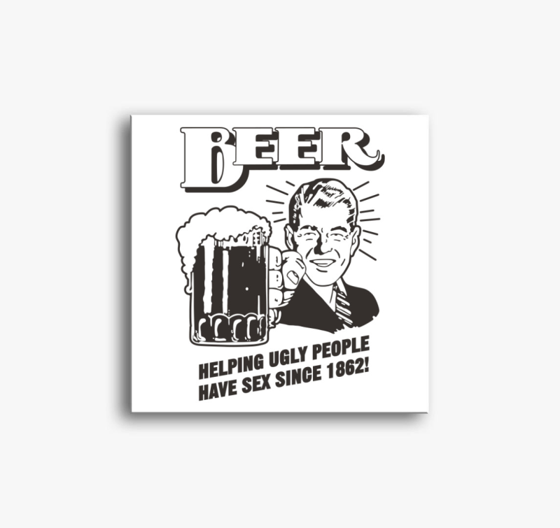 Vicces sörös vászonkép