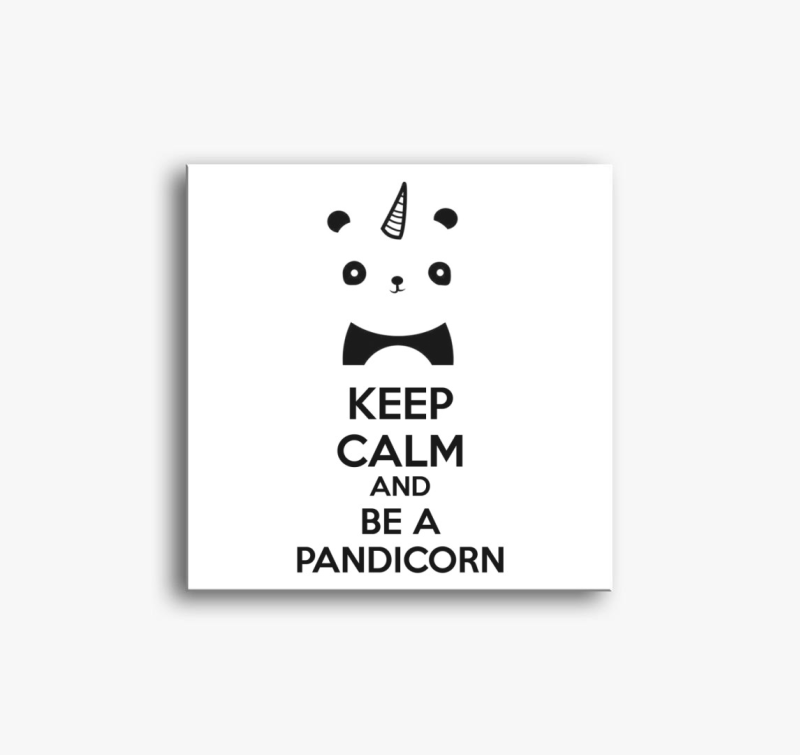 Keep calm and be a pandicorn vászonkép