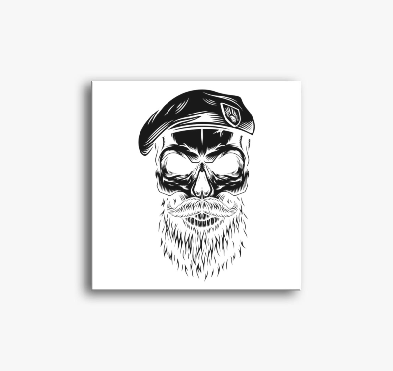 Szakállas katona vászonkép