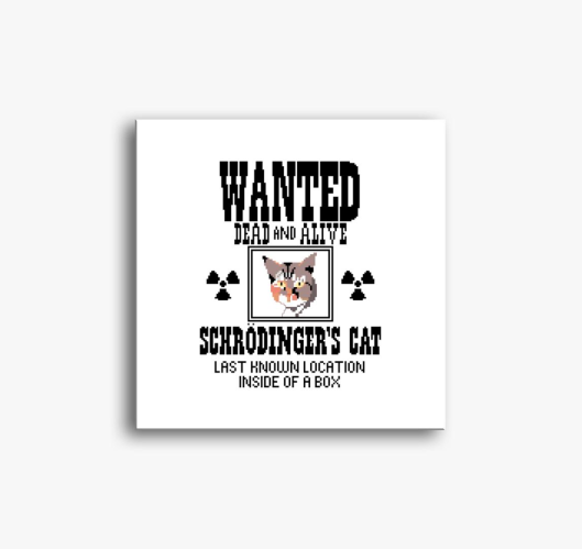 Schrödinger Macskája vászonkép...