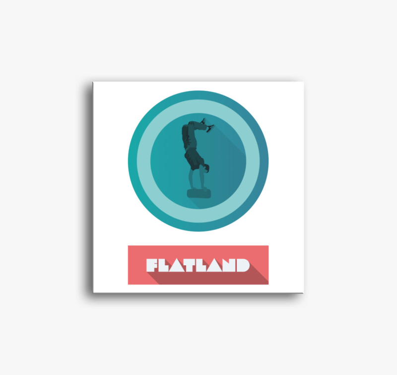 Flatland - Deszkás vászonkép