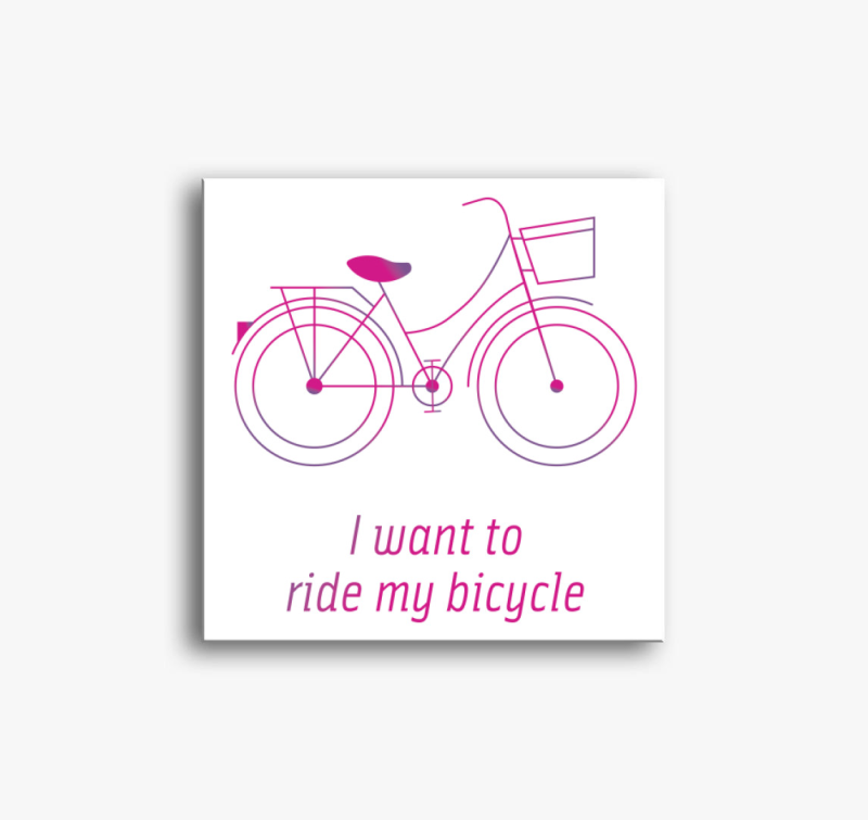 Biciklis vászonkép - I want to ride my bicycle