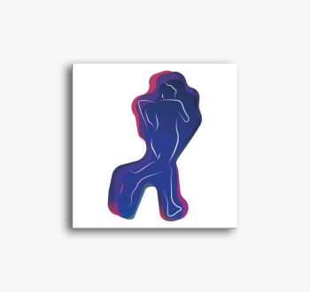 Futó női alakos vász