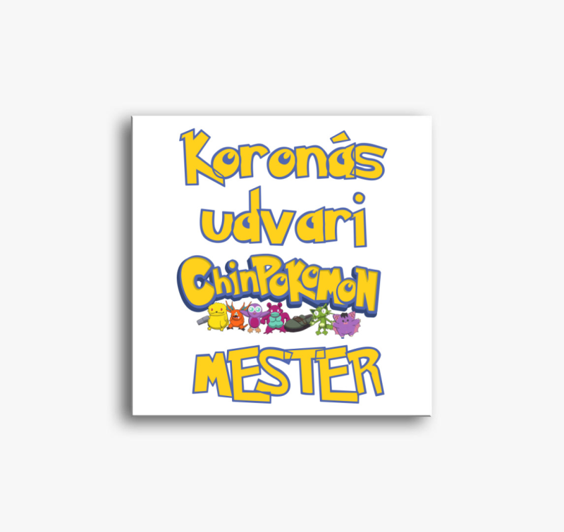 Koronás Udvari Chinpoko Mester vászonkép