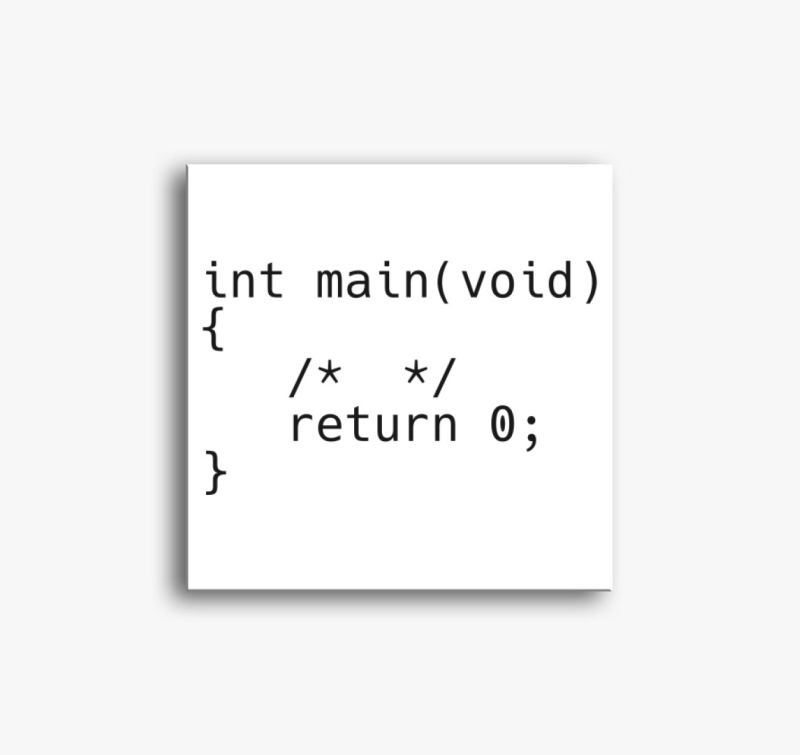 Kódsoros vászonkép, codereknek