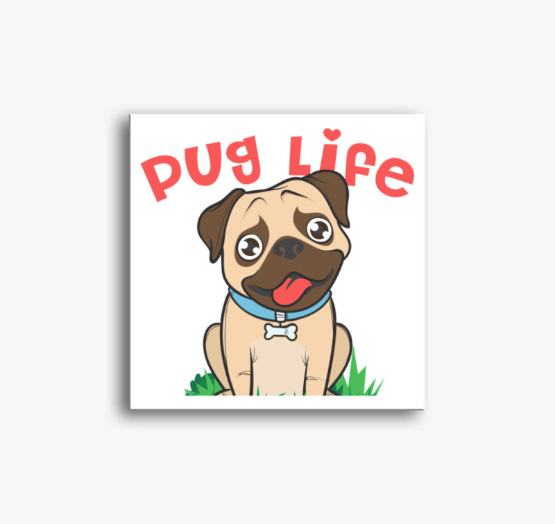 Cuki mopszos vászonkép