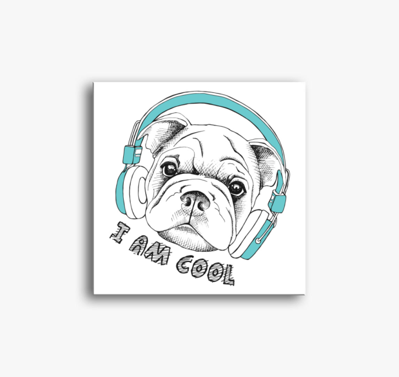 Menő kutyás vászonkép