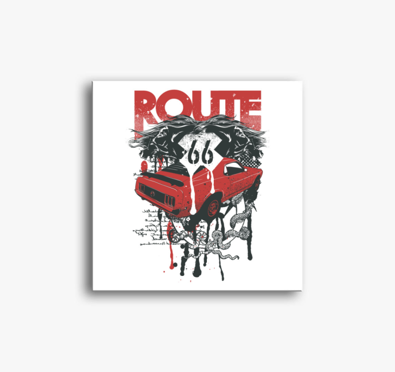 Retró autós vászonkép