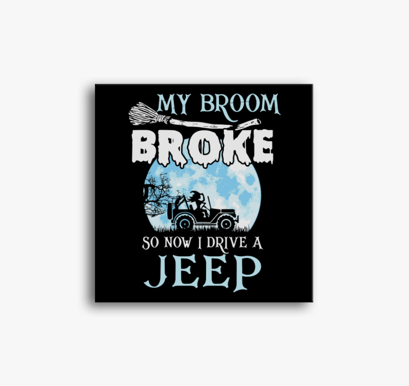 Eltört a seprűm, úgyhogy jeeppel megyek tovább vászonkép