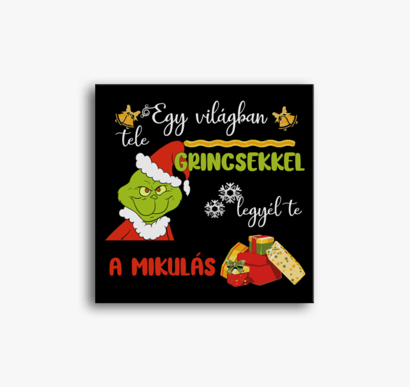 Grincses karácsonyi vászonkép