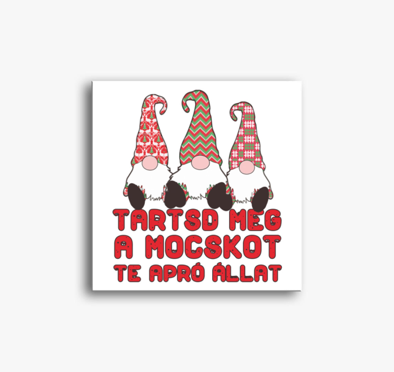 Manós karácsonyi vászonkép