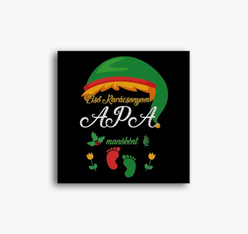 Karácsonyi apa manós vászonkép