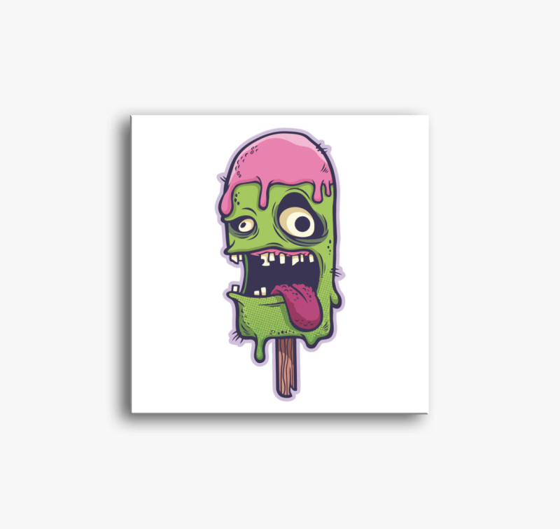 Zombi jégkrémes vászonkép