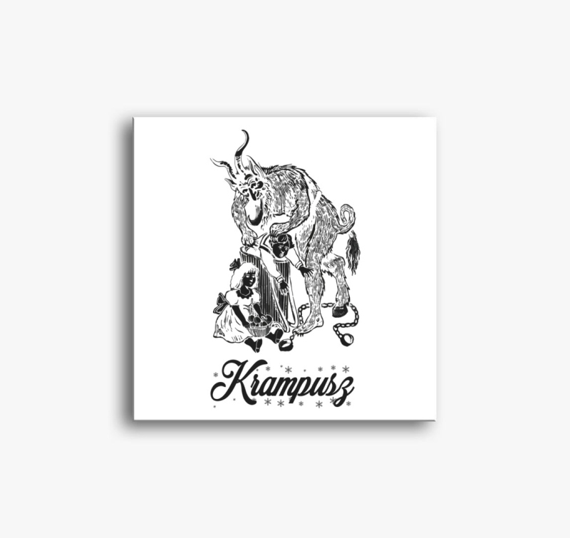 Krampuszos vászonkép