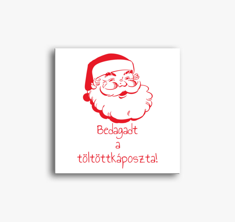 Bedagadt a töltött káposzta-mikulásos vászonkép