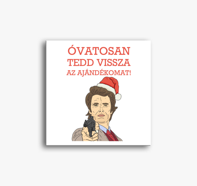 Vicces karácsonyi vászonkép