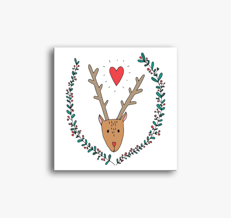 Rénszarvasos vászonkép