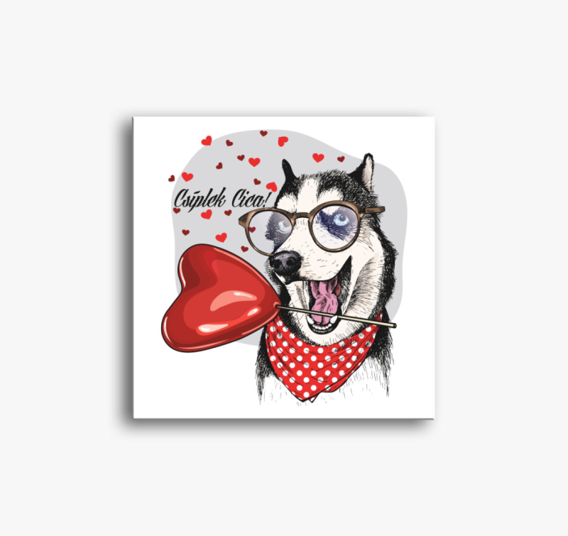Huskys Valentin napi vászonkép