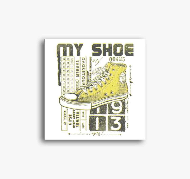 Retro cipős vászonkép