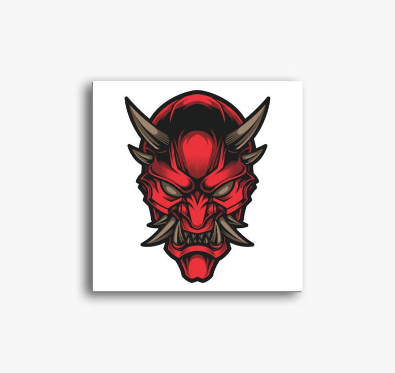 Japán oni maszkos vászonkép