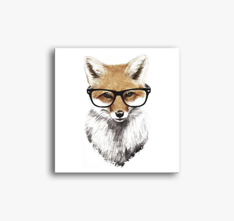 Rókás vászonkép