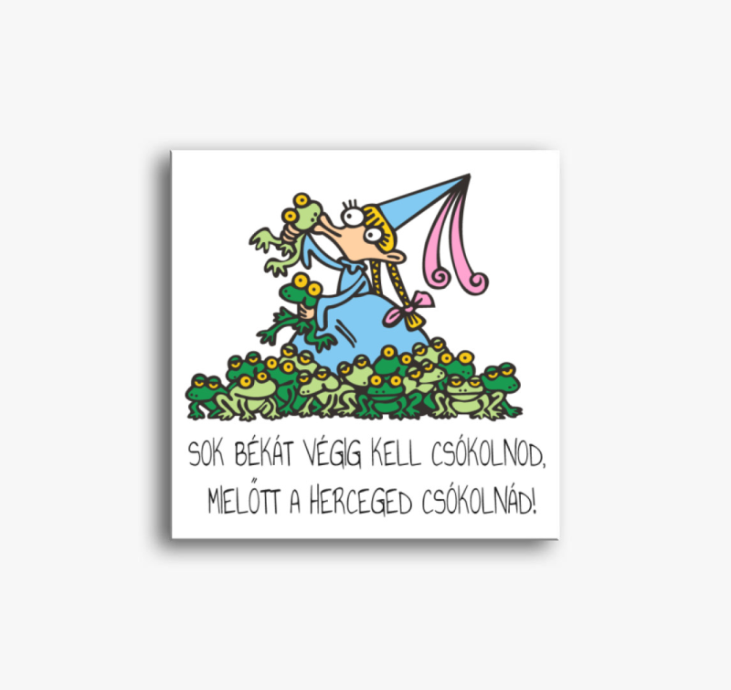 Vicces királylányos vászonkép