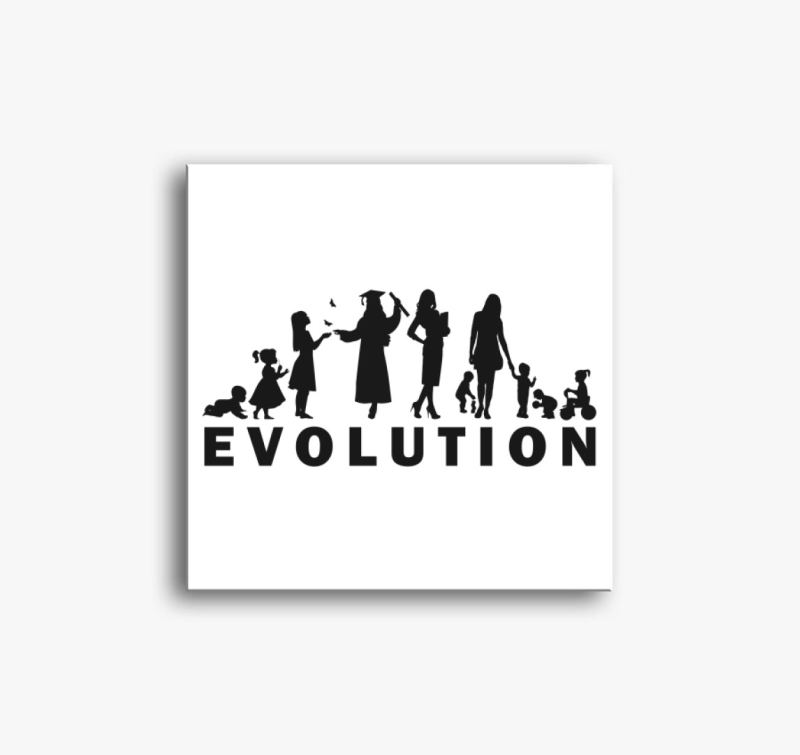 Evolúciós vászonkép-női verzió