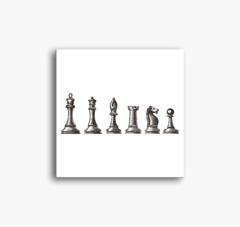 Sakkfigurás vászonkép