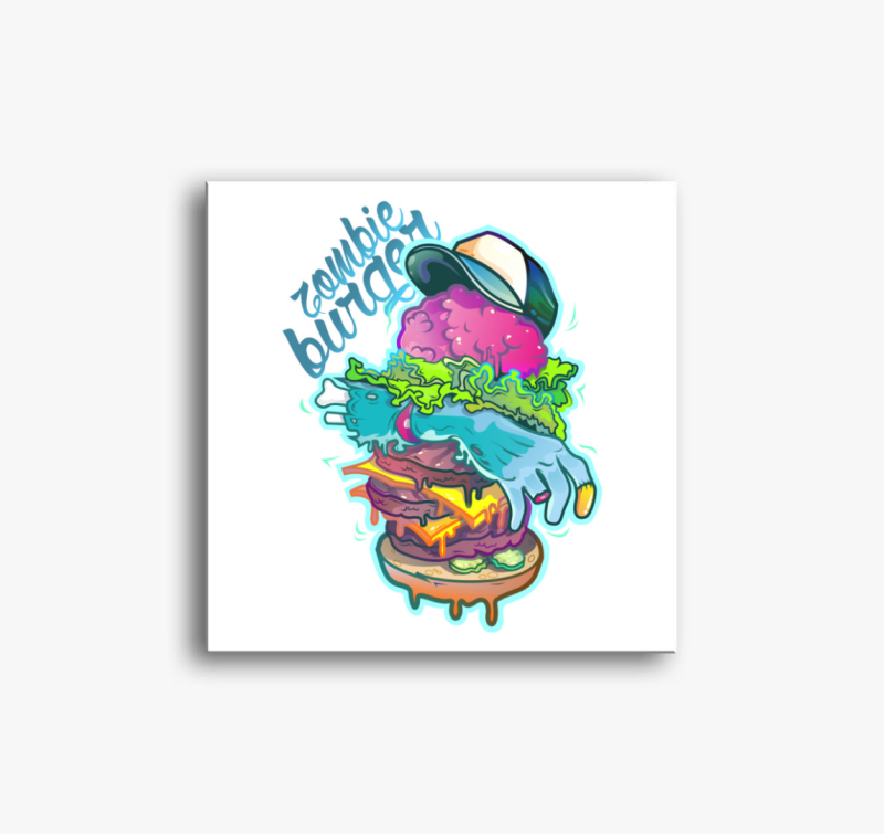 Zombi burger vászonkép