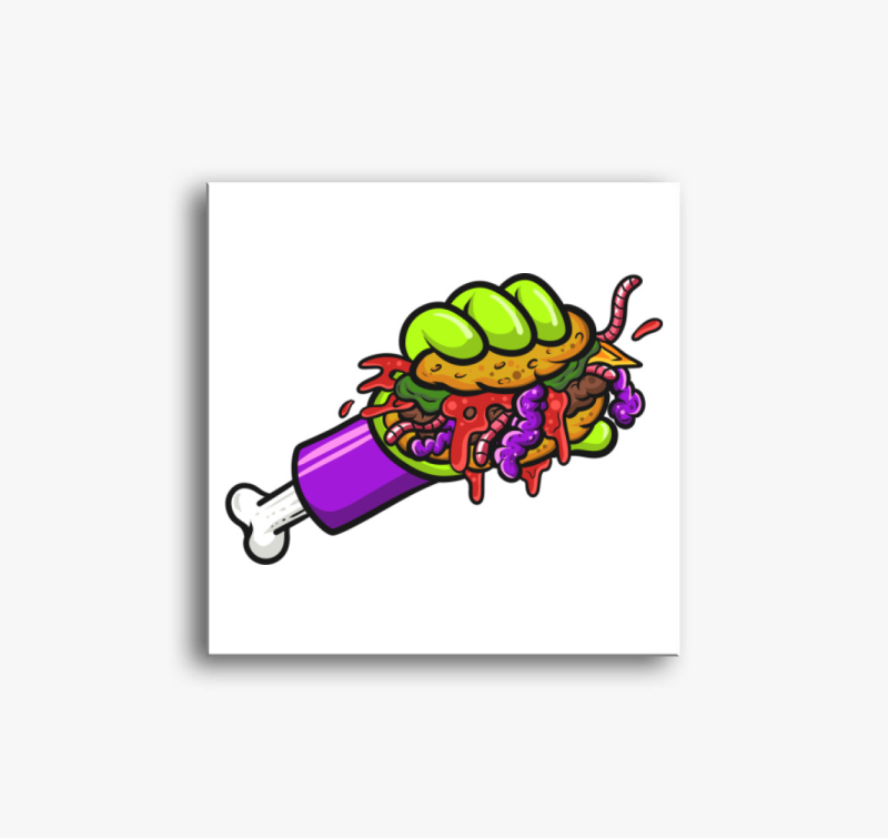 Zombi burgeres vászonkép