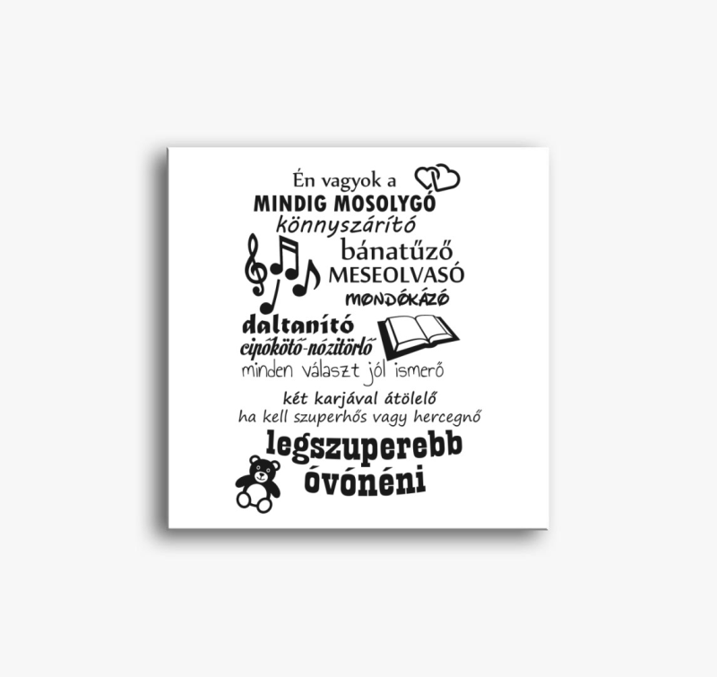 Legszuperebb óvónéni - Óvónő vászonkép